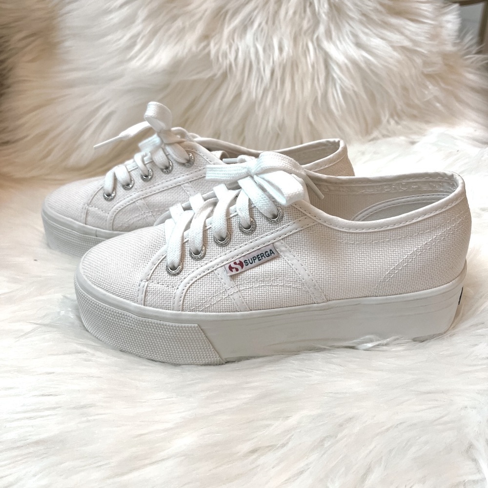 Superga Platform Sneaker | White | Size 36